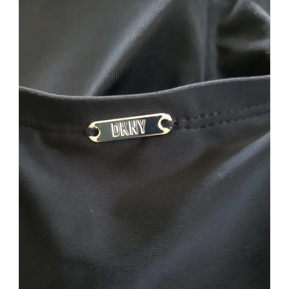 DKNY Black Size XXL One Piece Bathing Suit NEW Adjustable Straps Classic Style - Picture 8 of 11